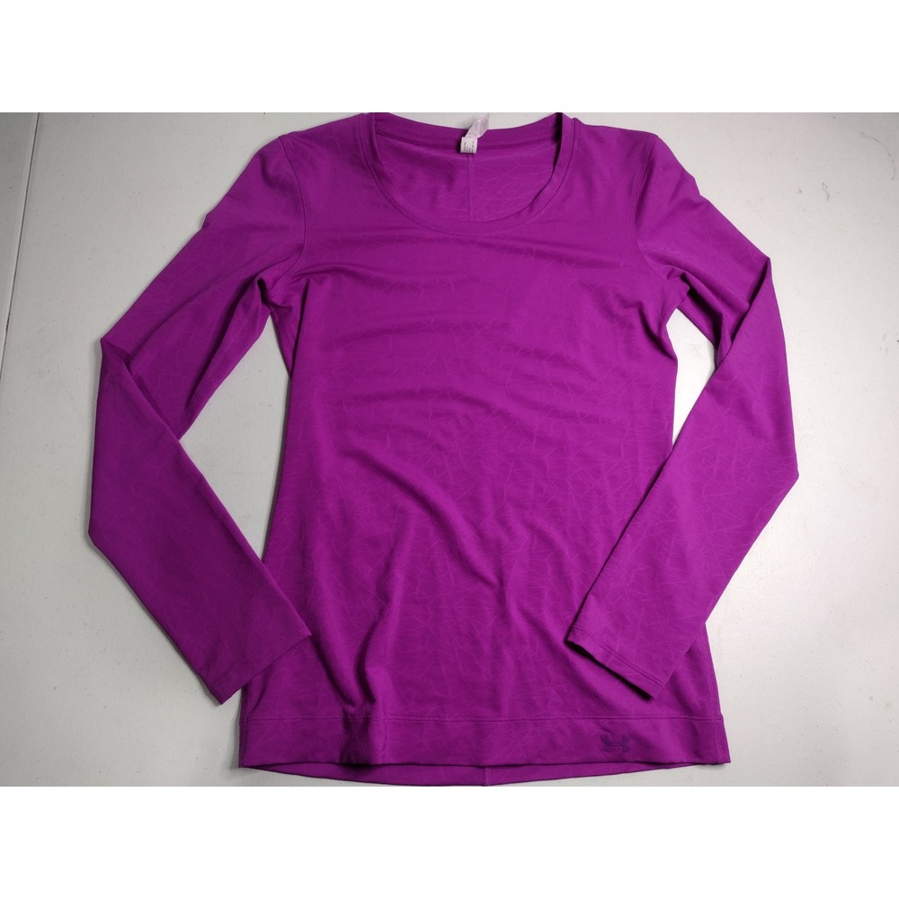 Under Armour Womens Purple AllseasonGear Fitted Long Sleeve Training Top Small